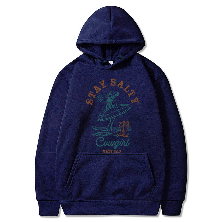 Hoodie estampada para mujer - Manga larga con capucha