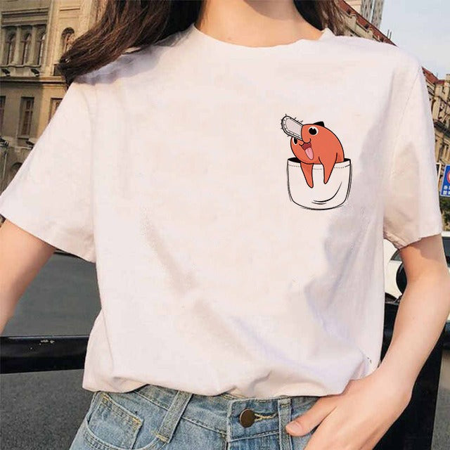 Camiseta Mujer Anime Chainsaw Man Pochita