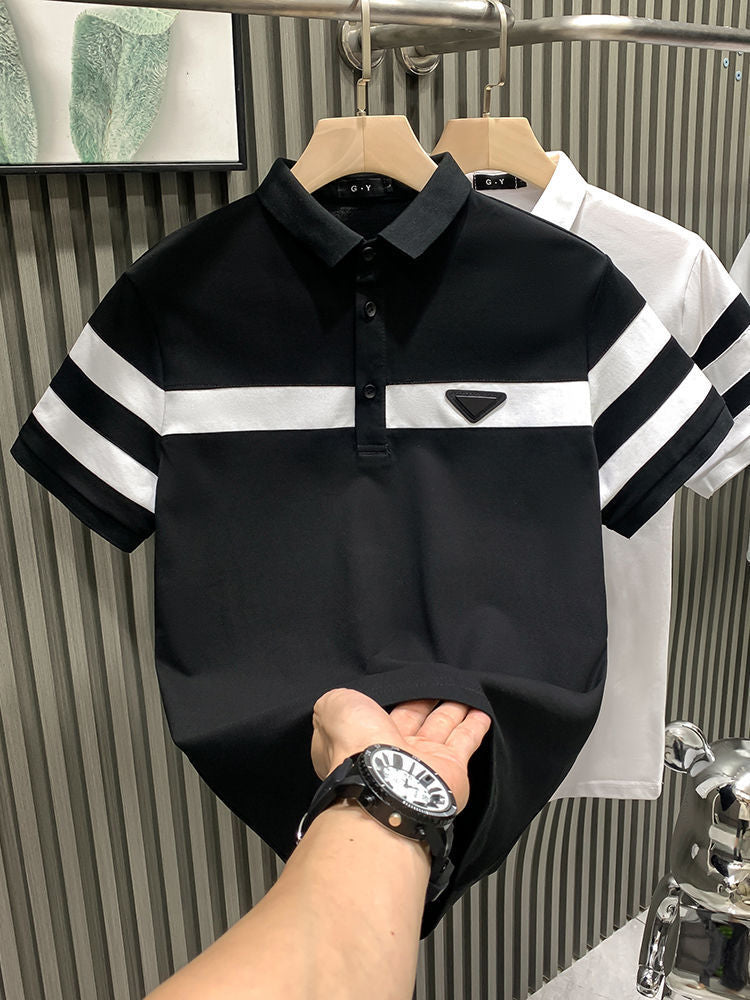Polo de manga corta para hombre - Casual color sólido