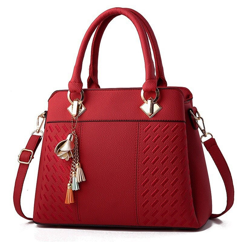 Bolso de Hombro de Cuero para Mujer - Estilo Vintage con Borlas