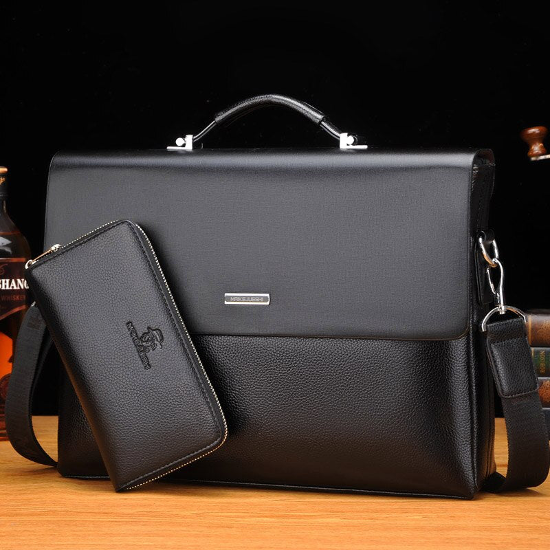 Bolso Tote de Negocios para Hombre - Cuero Microfibra para Laptop