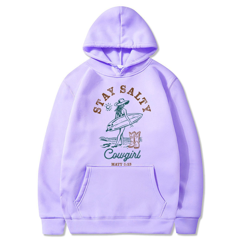 Hoodie estampada para mujer - Manga larga con capucha