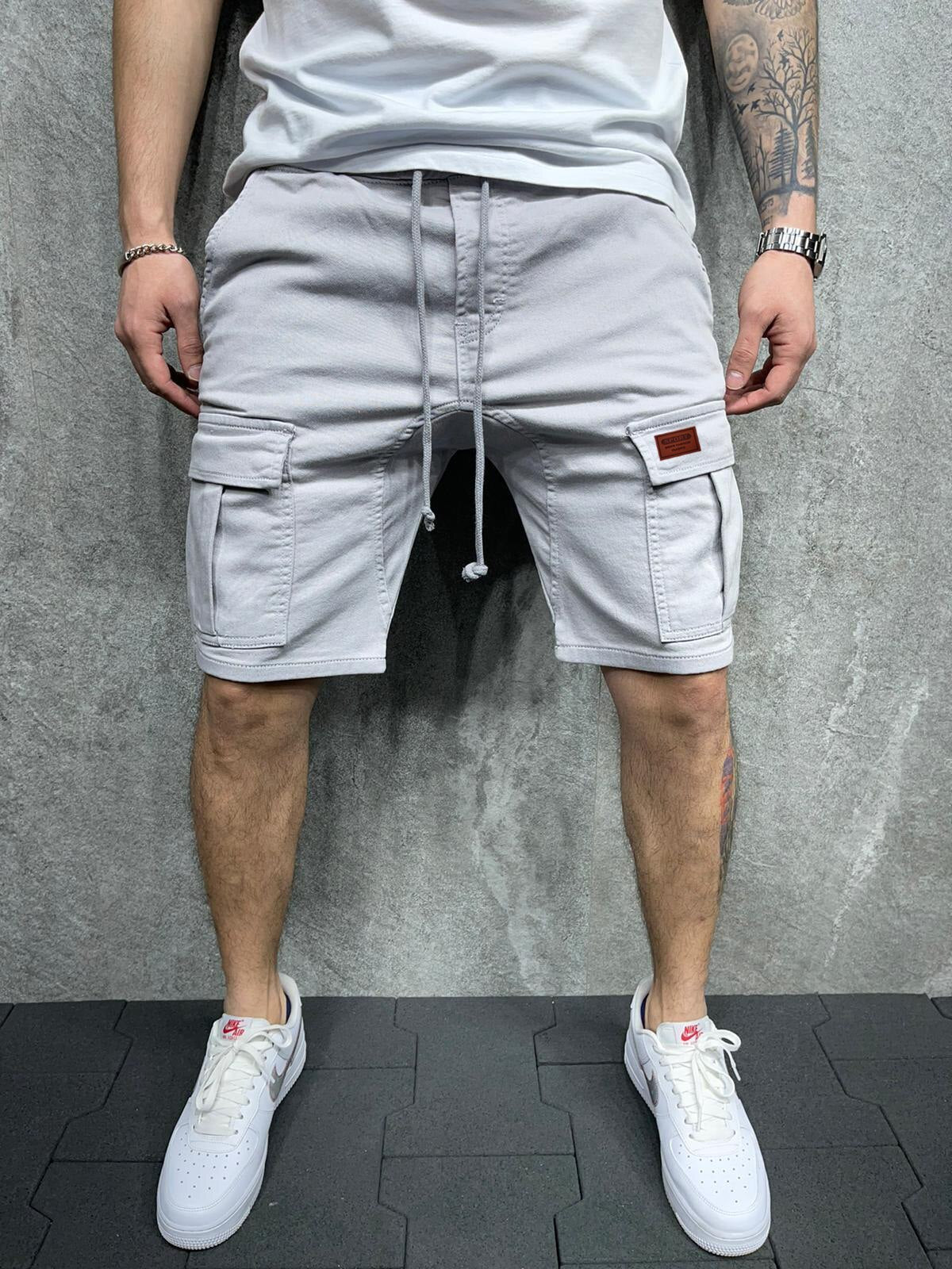 Shorts cargo para hombre - Bermuda casual primavera verano