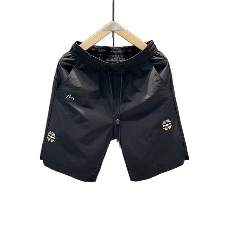 Pantaloneta Ligera con Bordado Estilo Coreano para Hombre