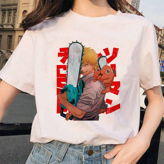 Camiseta Mujer Anime Chainsaw Man Pochita