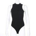 Sexy Solid Color Sleeveless Fitted Waist-Baring Jumpsuit for Women