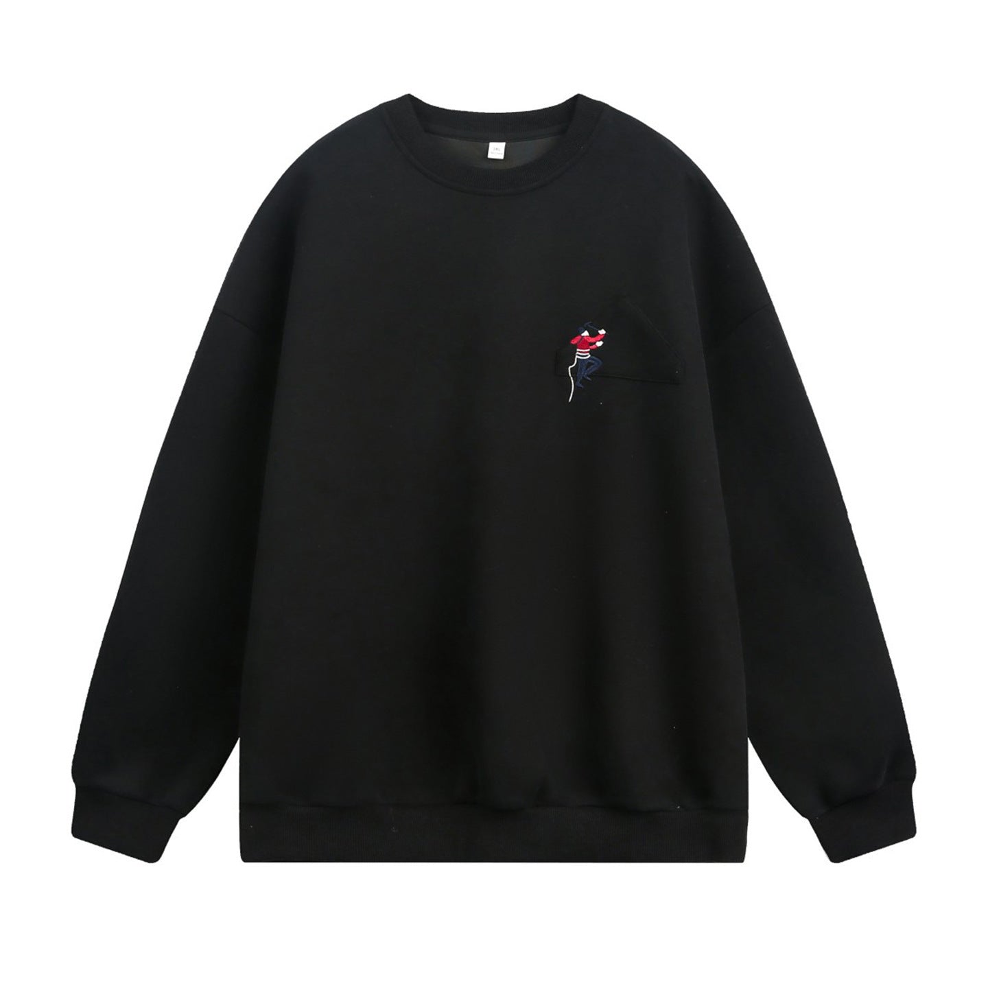 Sudadera Bordada Cuello Redondo para Hombre