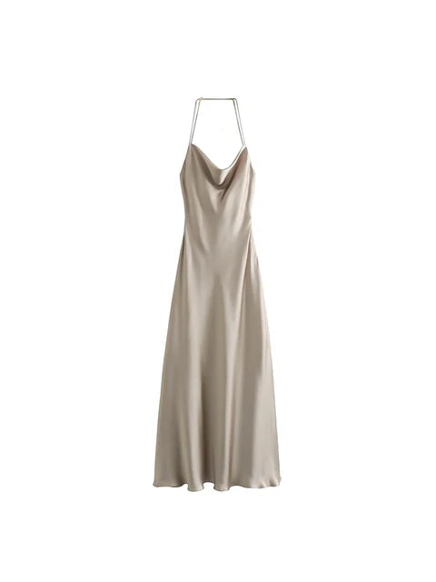 Vestido Largo Elegante de Tirantes para Mujer