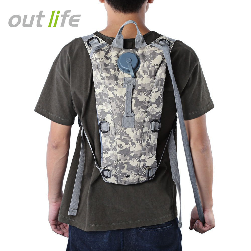 Mochila de Hidratación Táctica Militar MOLLE - 3L para Ciclismo y Camping