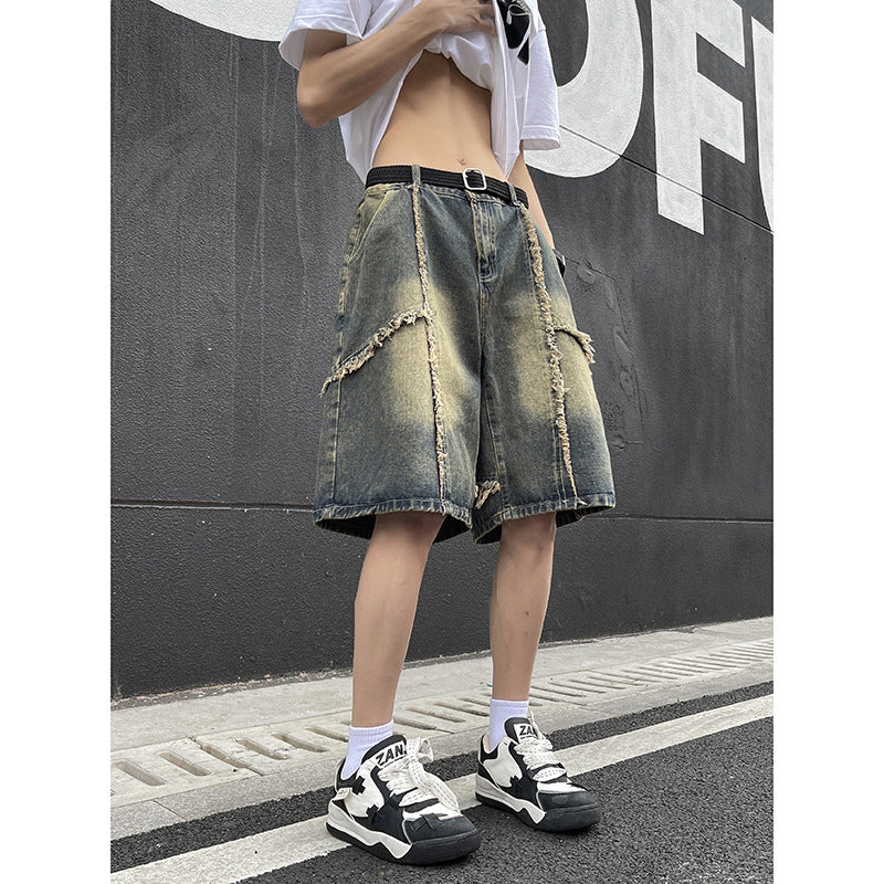 Pantaloneta Vaquera Retro con Flecos para Hombre