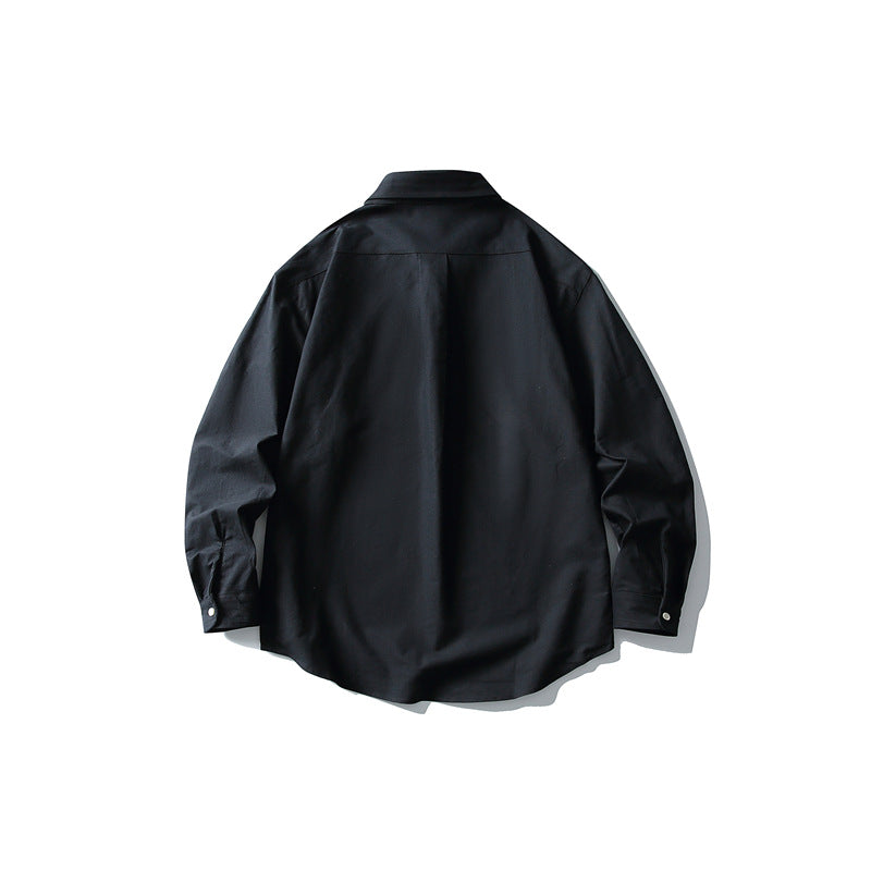 Camisa manga larga con bordado para hombre - Corte holgado