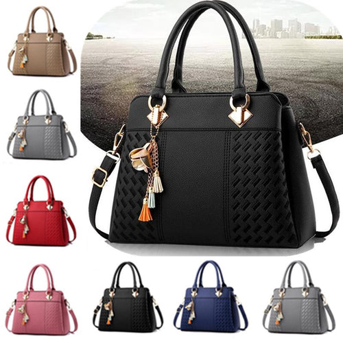 Bolso de Hombro de Cuero para Mujer - Estilo Vintage con Borlas