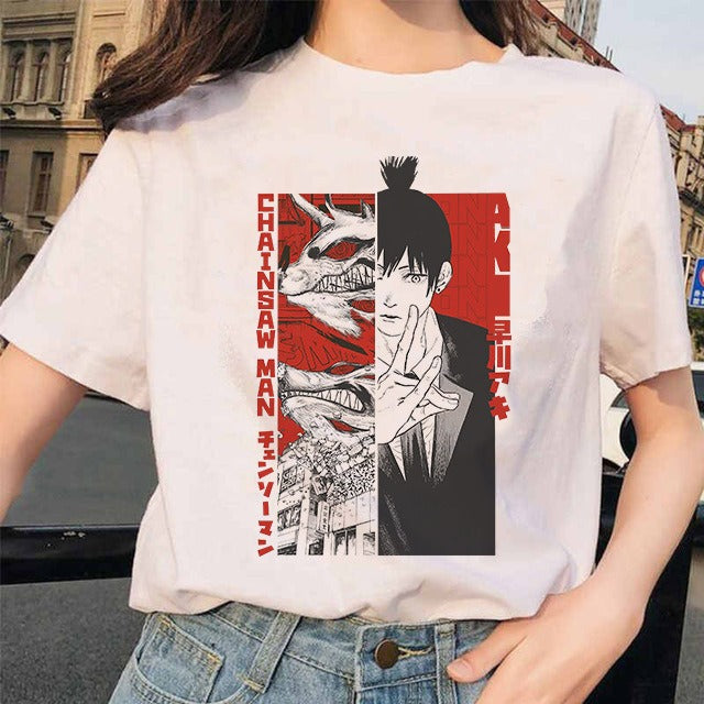 Camiseta Mujer Anime Chainsaw Man Pochita