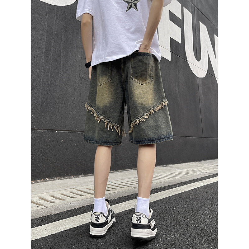 Pantaloneta Vaquera Retro con Flecos para Hombre