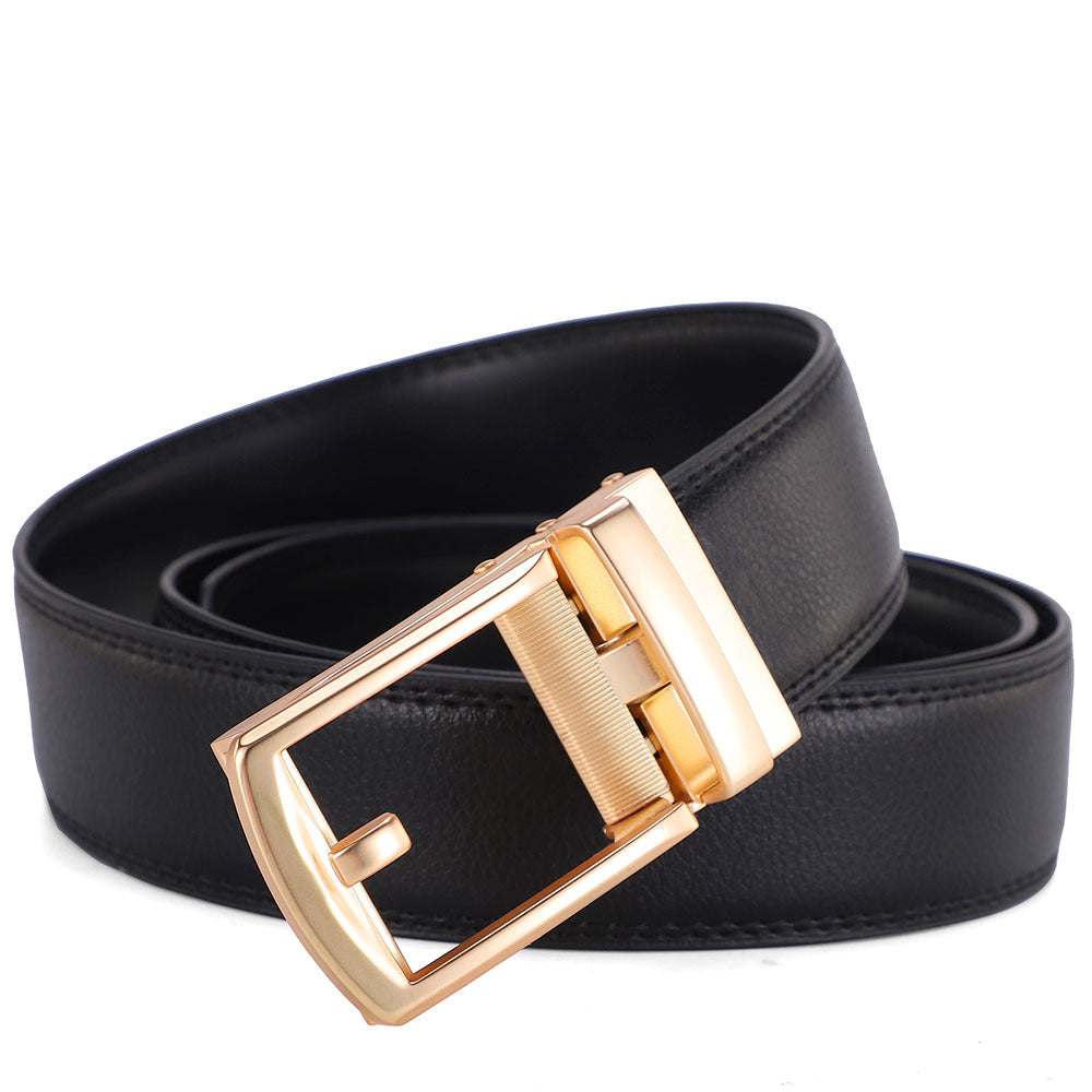 Cinturón de Cuero Genuino para Hombre - Hebilla Automática