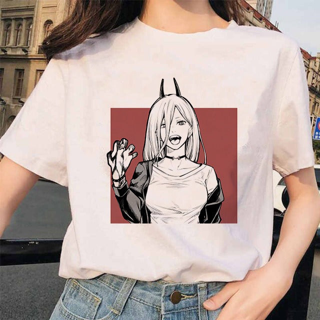Camiseta Mujer Anime Chainsaw Man Pochita