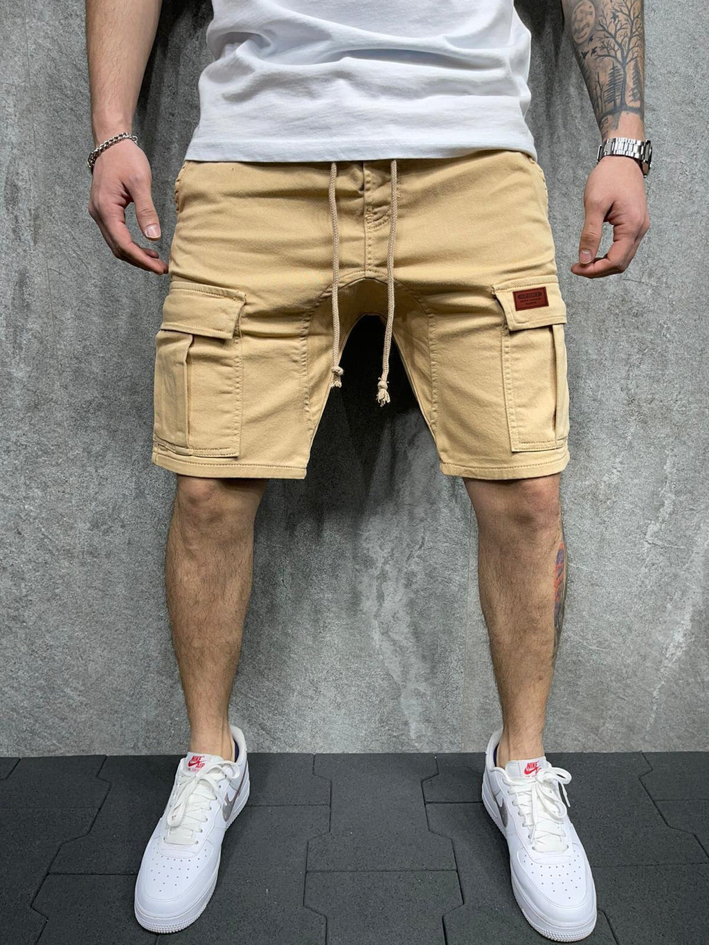 Shorts cargo para hombre - Bermuda casual primavera verano