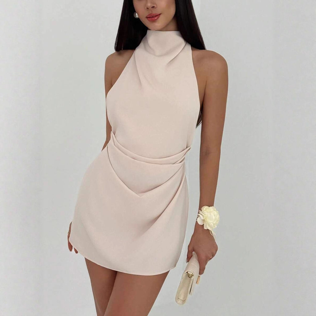 Vestido mini espalda descubierta hombros descubiertos - Fiesta minimalista
