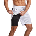 Men's Running Earphone Shorts, Quick-Dry Athletic Shorts, Fitness Fashionable Trendy Anti-See-Through Five-Inch Shorts