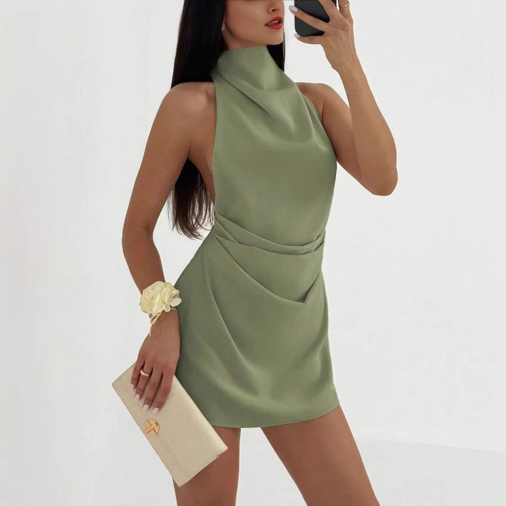 Vestido mini espalda descubierta hombros descubiertos - Fiesta minimalista