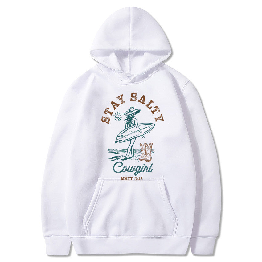 Hoodie estampada para mujer - Manga larga con capucha