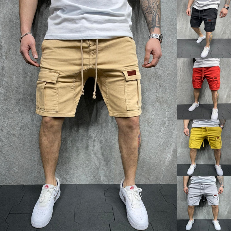 Shorts cargo para hombre - Bermuda casual primavera verano