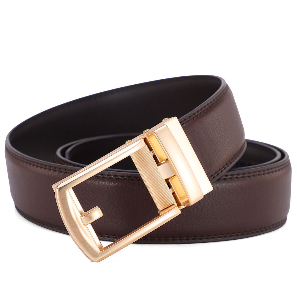 Cinturón de Cuero Genuino para Hombre - Hebilla Automática