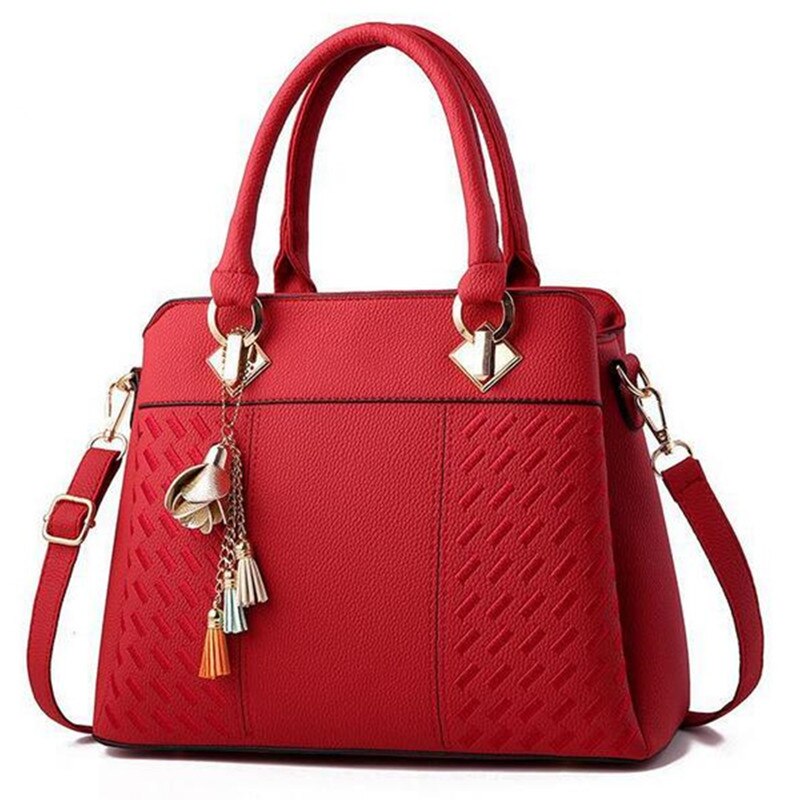 Bolso de Hombro de Cuero para Mujer - Estilo Vintage con Borlas