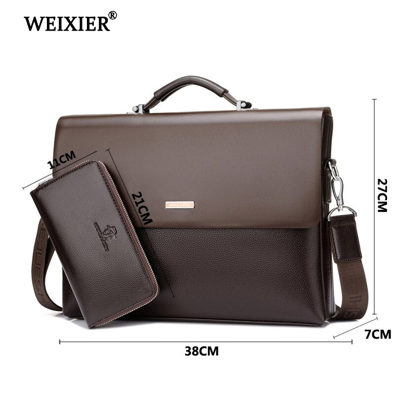 Bolso Tote de Negocios para Hombre - Cuero Microfibra para Laptop