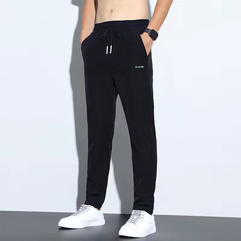 Pantalones de seda helada para hombre - Estilo casual y deportivo
