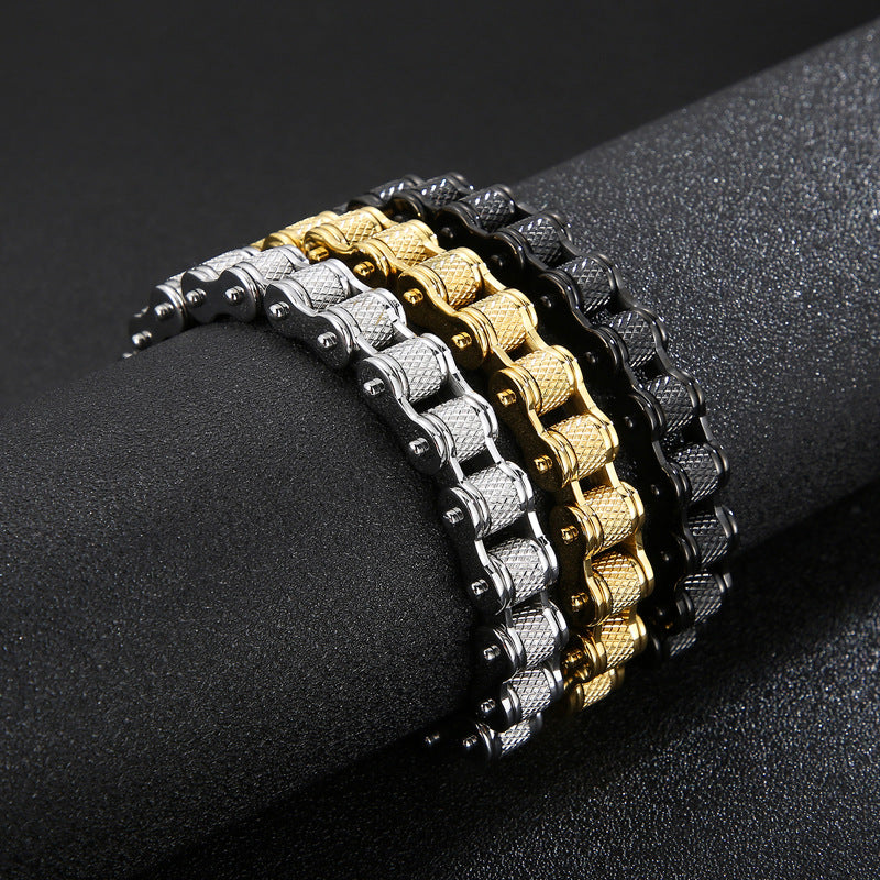 Pulsera Cadena de Moto en Acero Inoxidable - Estilo Urbano