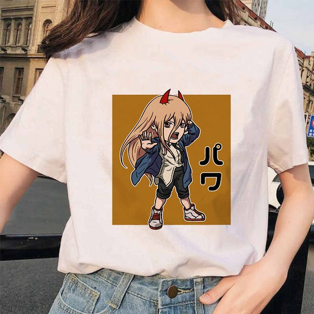 Camiseta Mujer Anime Chainsaw Man Pochita