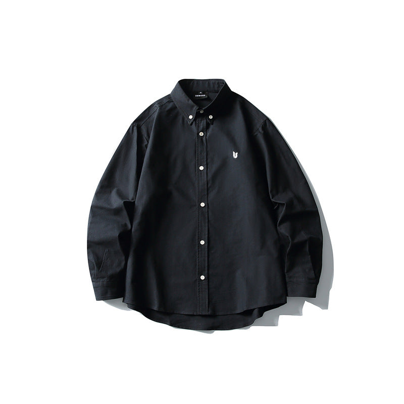 Camisa manga larga con bordado para hombre - Corte holgado