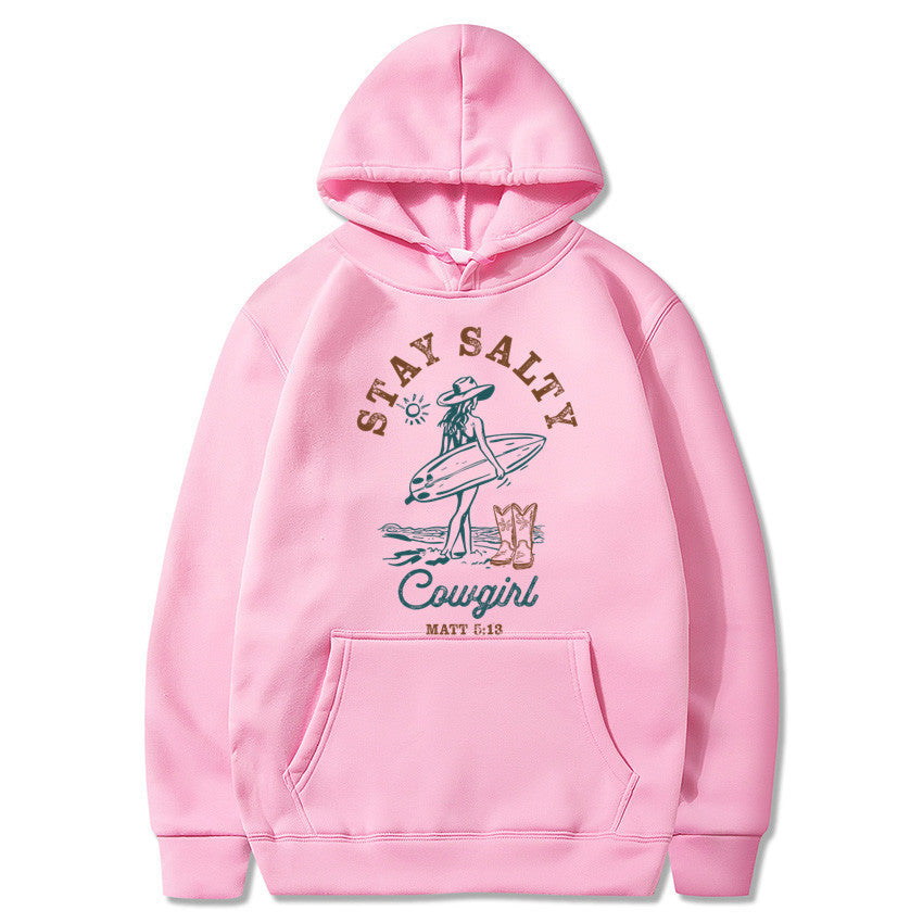 Hoodie estampada para mujer - Manga larga con capucha