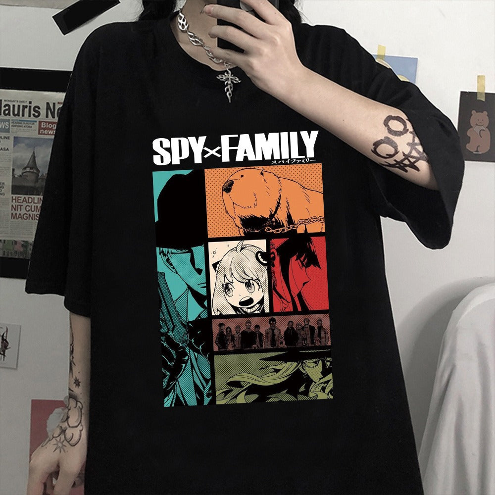 Camiseta anime pullover holgada - Estilo Harajuku unisex
