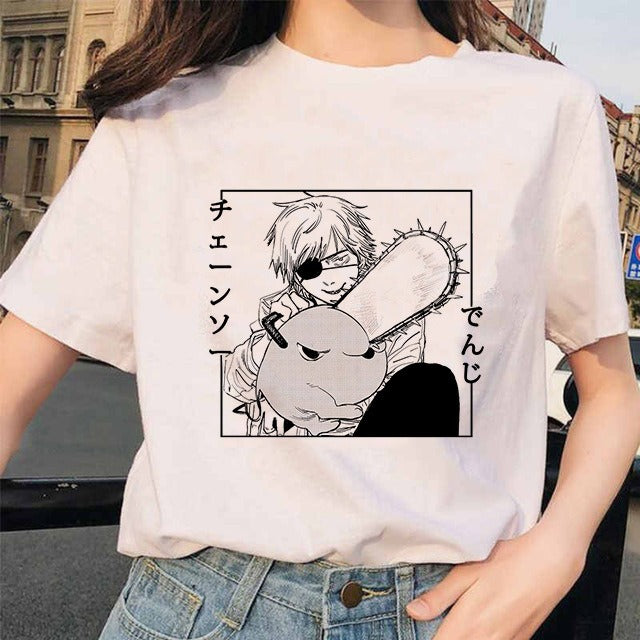 Camiseta Mujer Anime Chainsaw Man Pochita