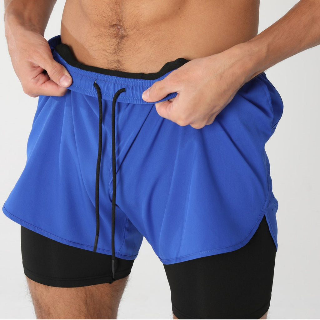 Pantaloneta Deportiva 2 en 1 con Forro Interior para Hombre