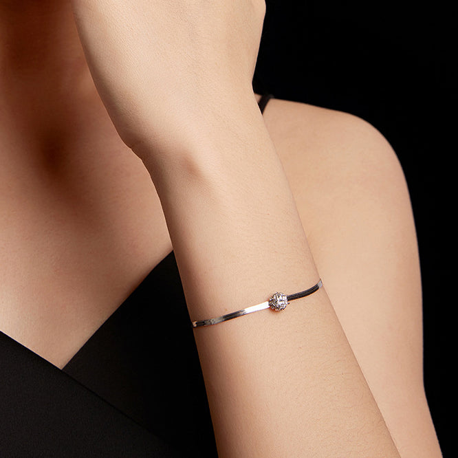 Pulsera de Flores en Plata 925 con Zircon - Regalo San Valentín