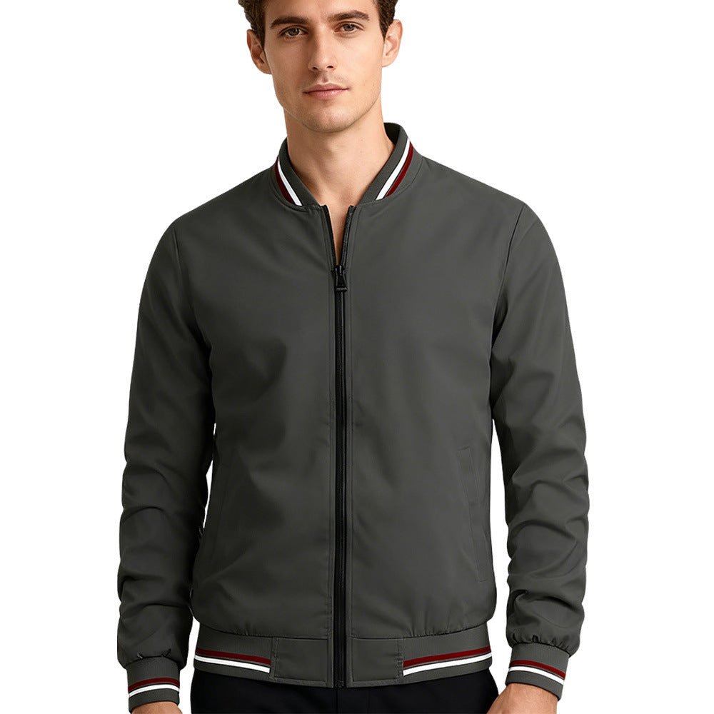 Chaqueta de Béisbol con Cuello para Hombre