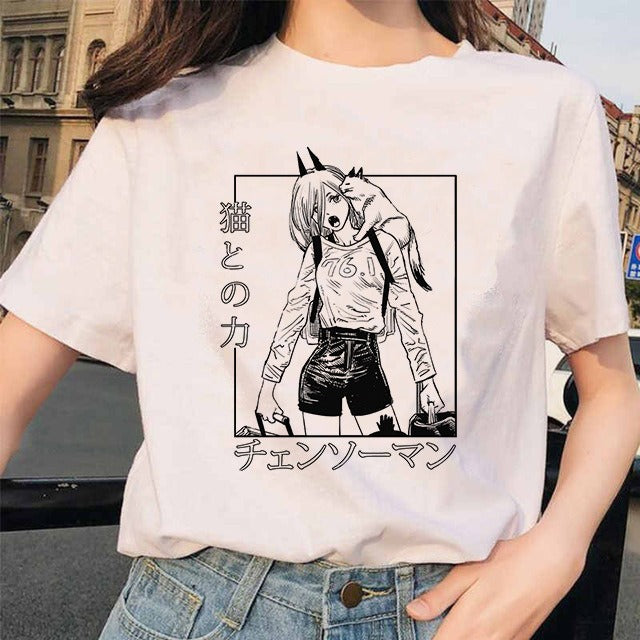 Camiseta Mujer Anime Chainsaw Man Pochita
