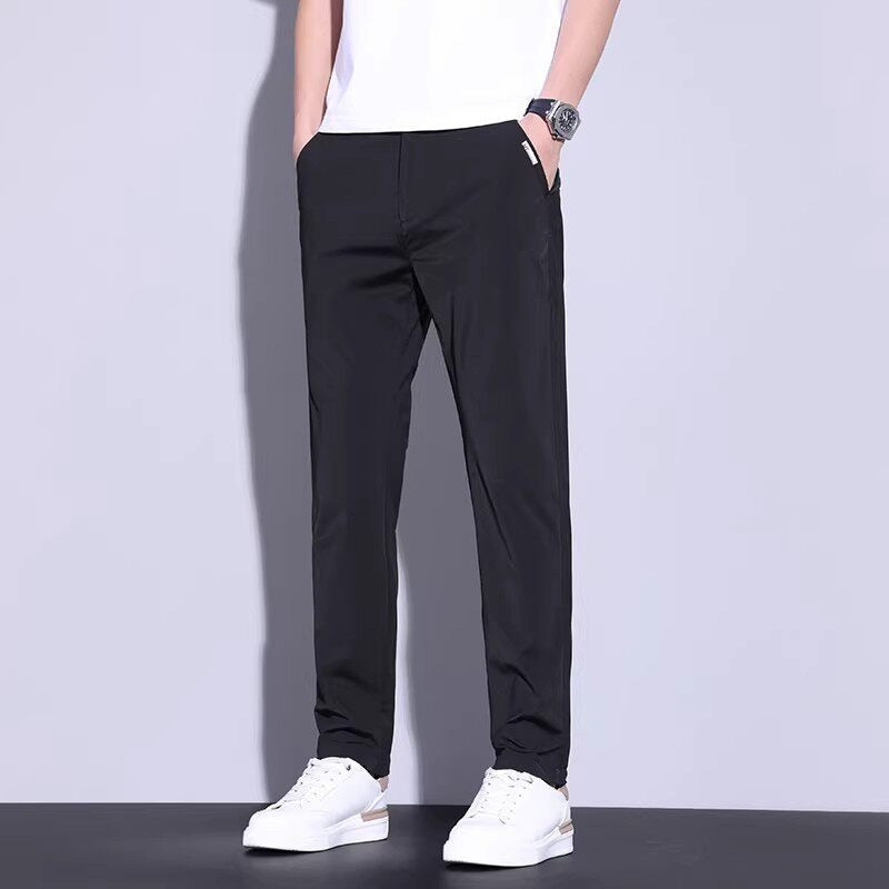 Pantalón Ligero Slim Fit de Seda de Hielo para Hombre