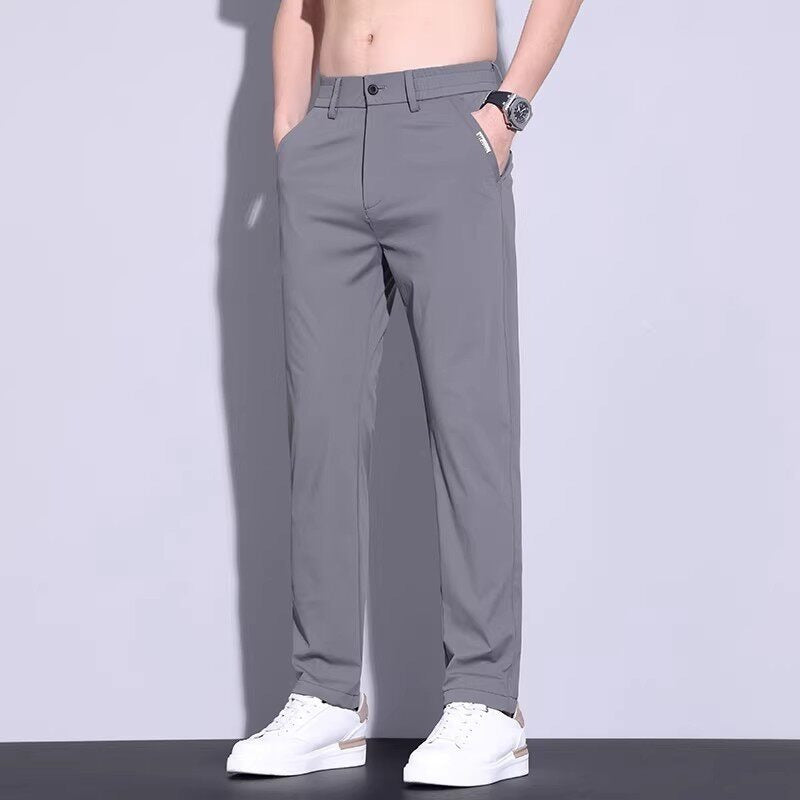 Pantalón Ligero Slim Fit de Seda de Hielo para Hombre