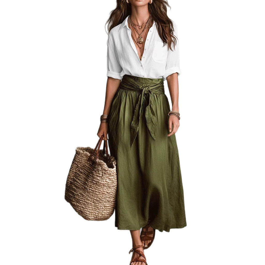 Conjunto de Dos Piezas Falda y Blusa para Mujer