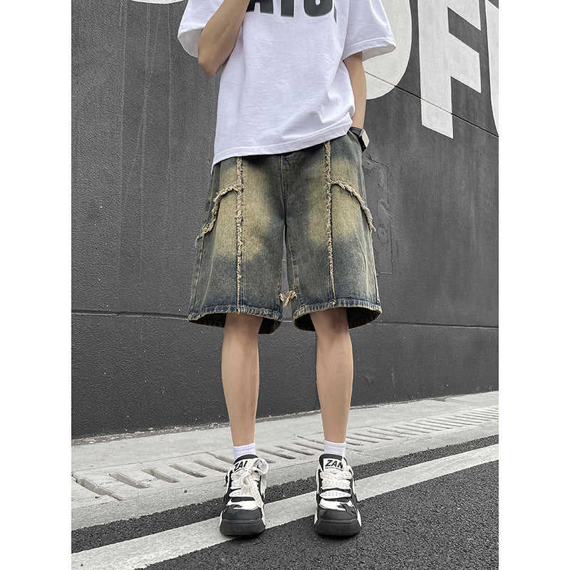 Pantaloneta Vaquera Retro con Flecos para Hombre