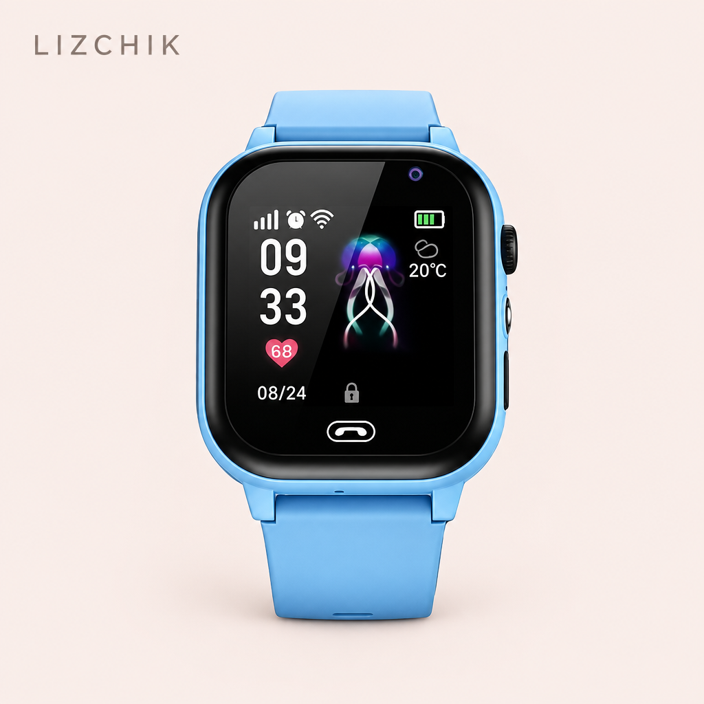 Reloj infantil azul con fondo LIZCHIK