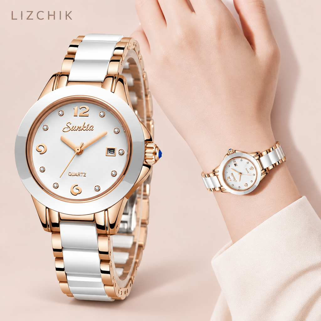 Propuesta de portada con reloj y mano de la modelo