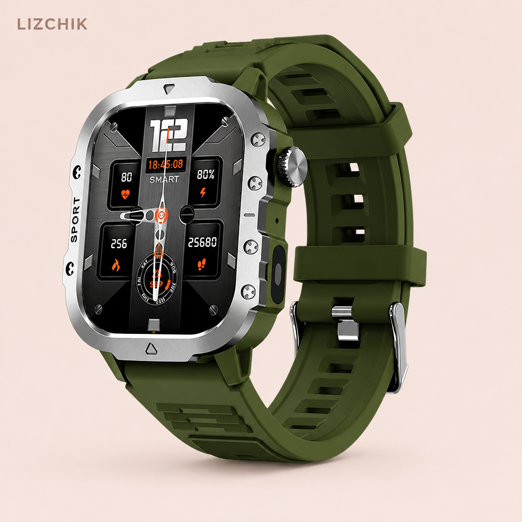 Smartwatch con correa verde