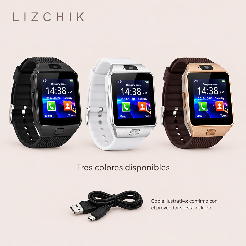 Tres colores del DZ09 y cable