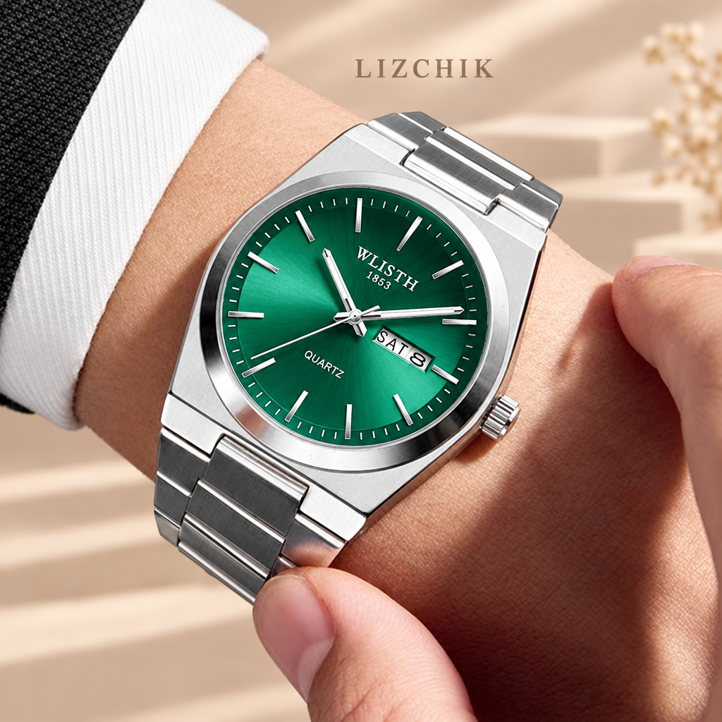WLISTH verde en la muñeca con fondo LIZCHIK